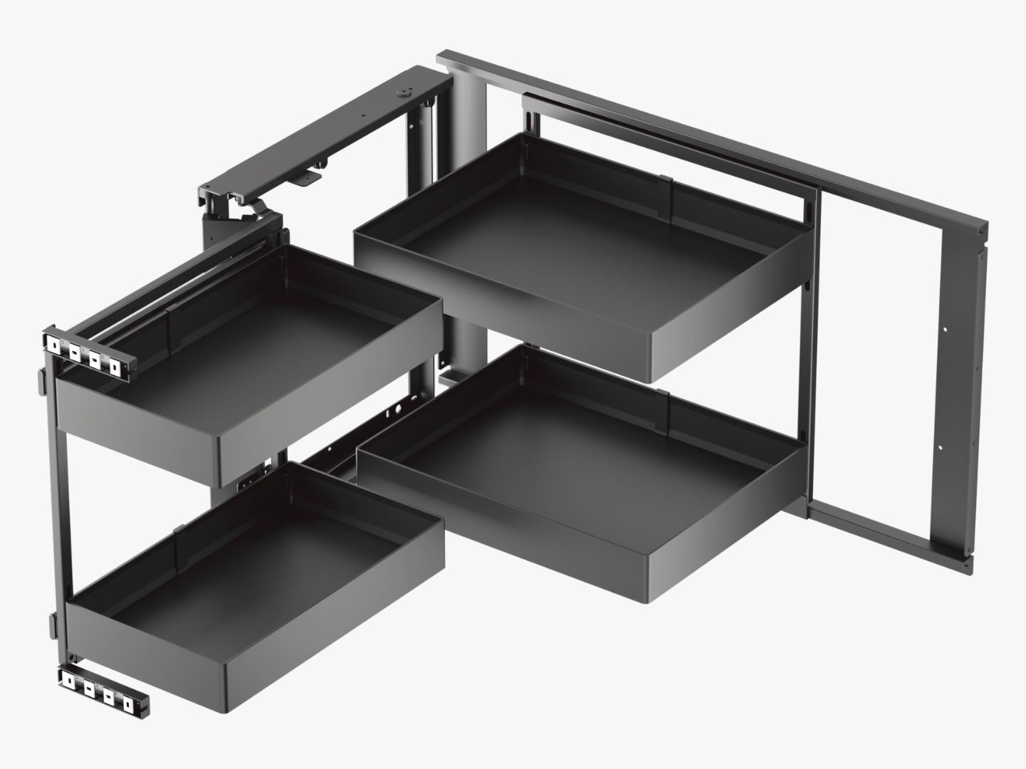 Kitchen storage cabinets with ample space and elegant design.