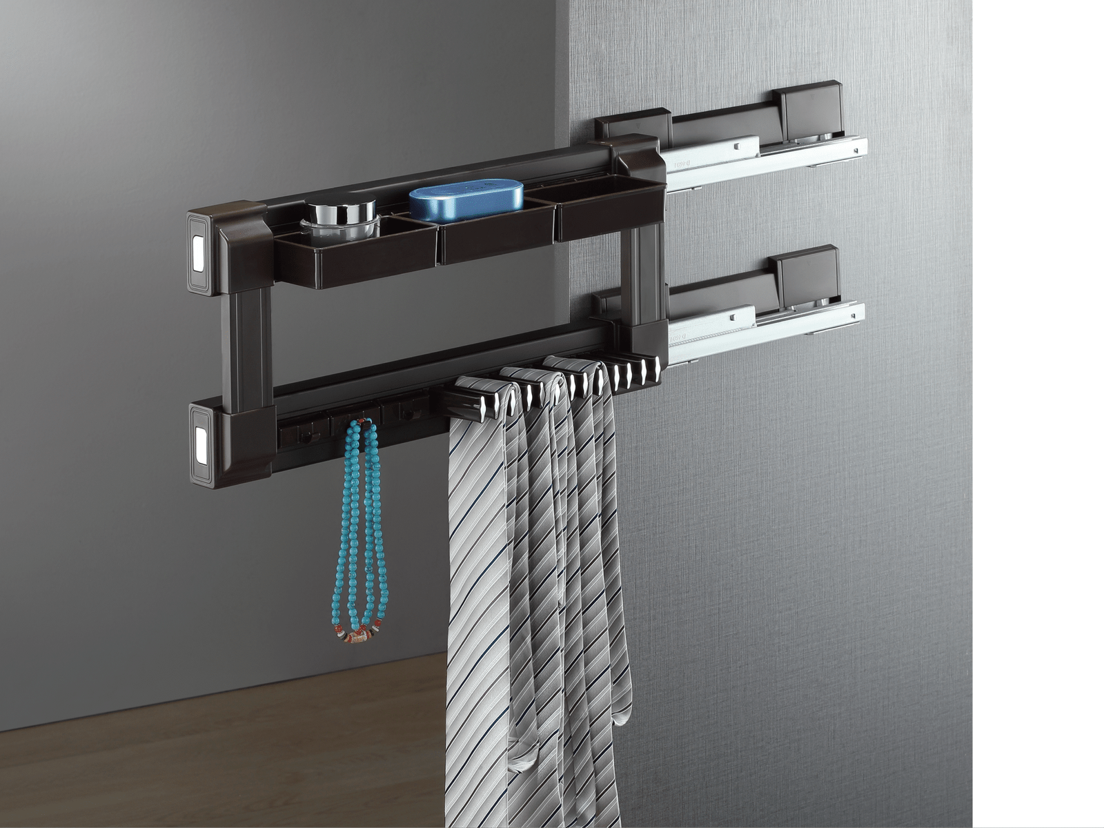 Multifunctional Tie Rack