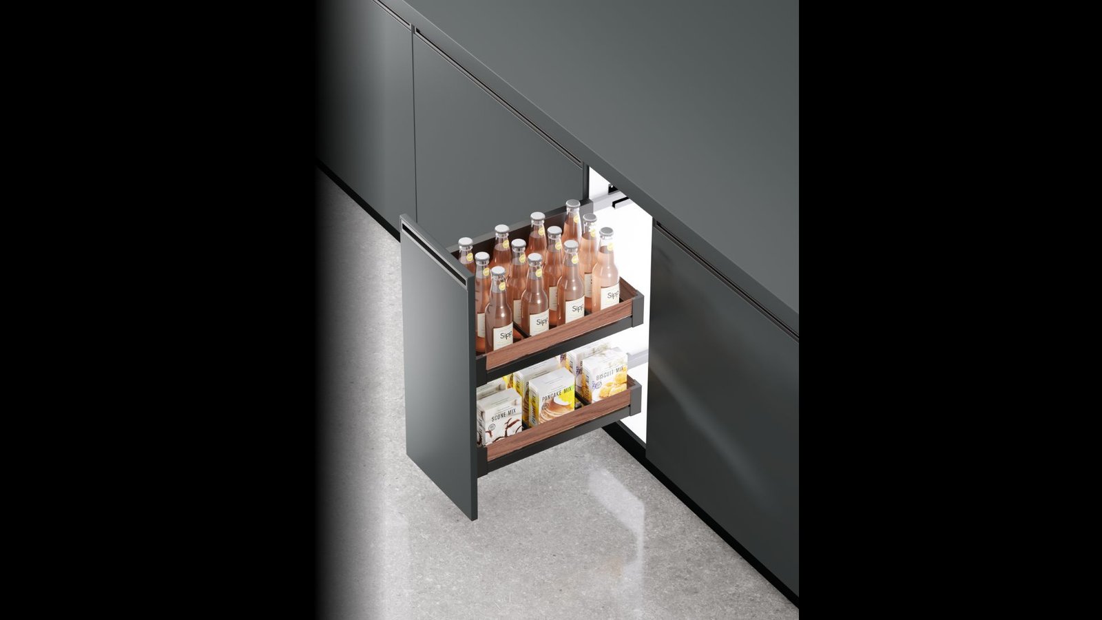 Elegance Series Side Pull Basket Side Pull Basket Elegance Series storage hardware SKU G20622J-2L/R