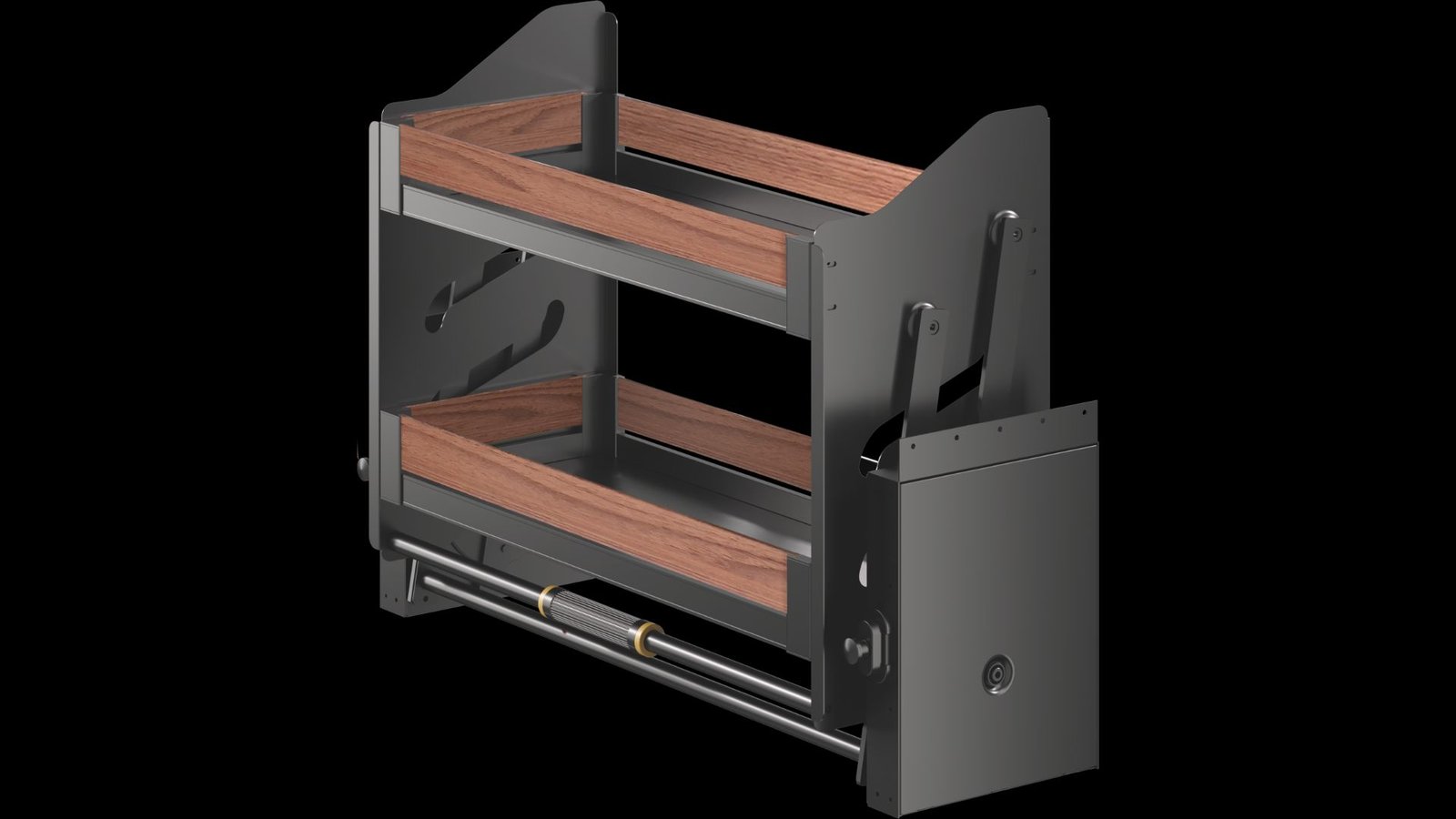 Elegance Series Lifting Pull Basket Lifting Pull Basket Elegance Series storage hardware SKU G20614A detail view 1